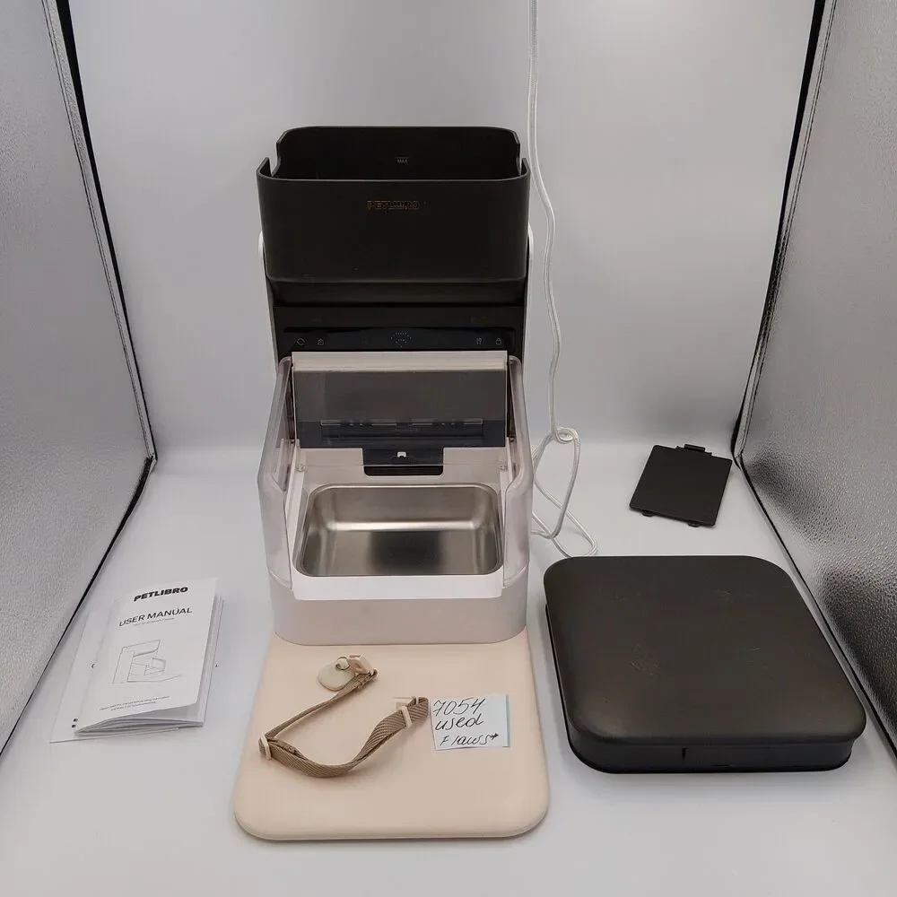Petlibro ONE RFID Cat Feeder With Collar Tag App Control BEIGE &WHITE PLAF301